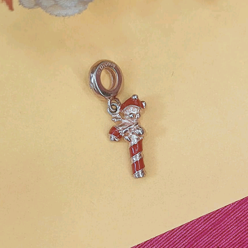 Pandora Candy Cane With Mickey Mouse 